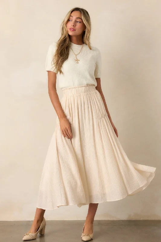 Casual Women's Clothing Infinite Allure Beige Maxi Skirt