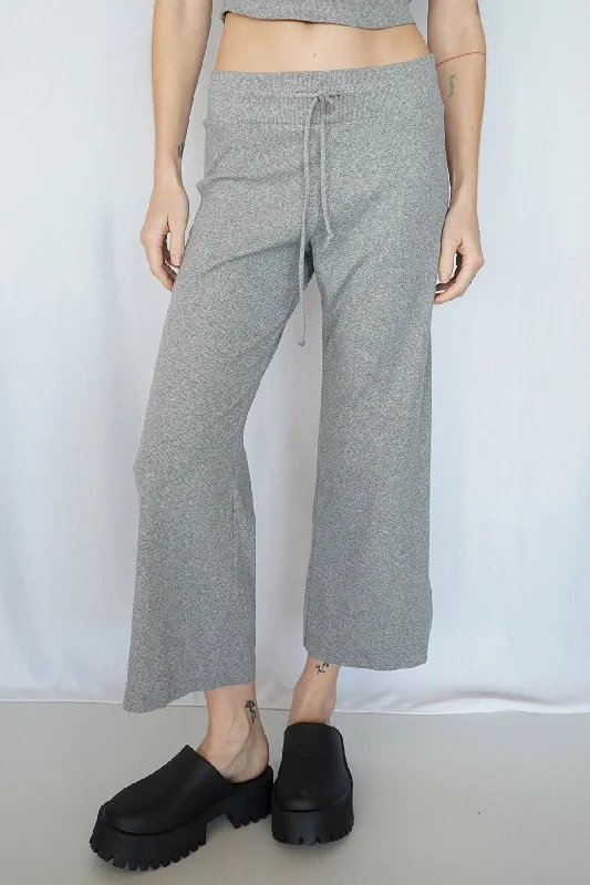 Stylish Everyday Clothing Kismet Cotton Rib Pant - Heather Grey