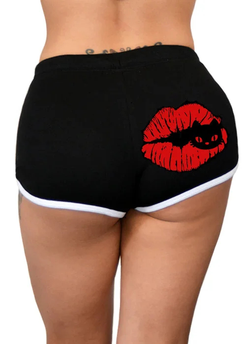 Relaxed Style Kiss Meow Shorts