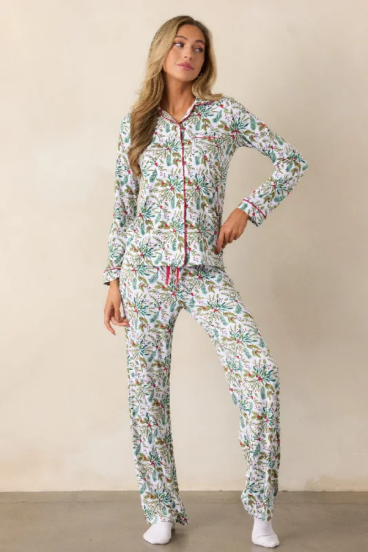 Trendy Threads Magic of the Season Ivory Pajama Pants