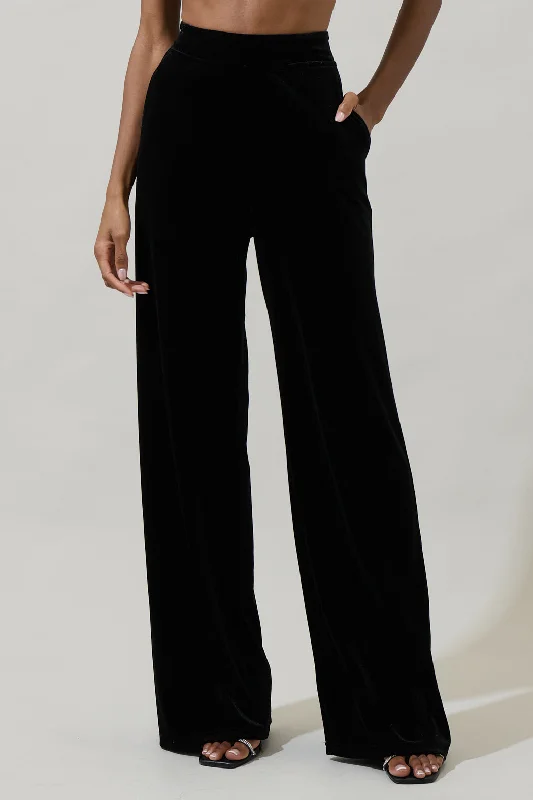 Vintage Style Clothing Sale Oriana Lulu Velvet Wide Pants