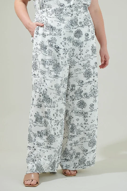 Trendy Online Boutiques Renzo Toile Mulvane Wide Leg Pants Curve