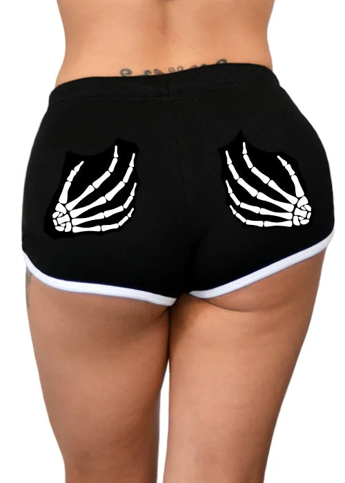 Current Trends Skeleton Hands Shorts